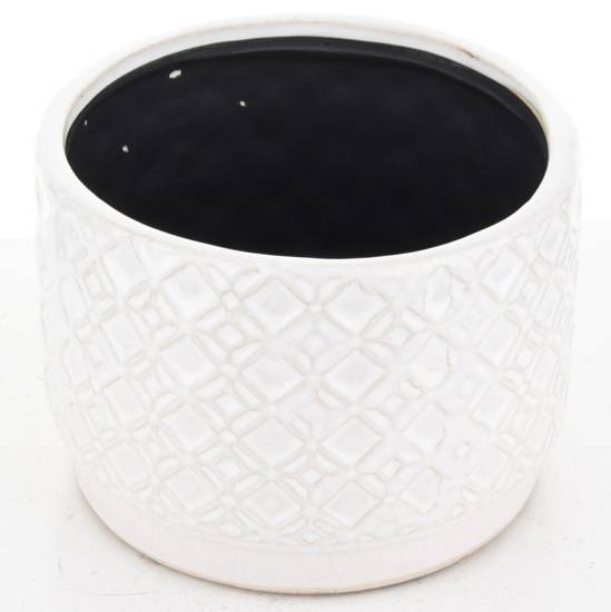HELSINKI osłonka ceramiczna w kolorze białym, wys. 11 cm
