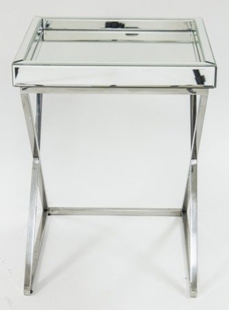 HOLLYWOOD stolik glamour z lustrzaną tacą, wys. 51 cm