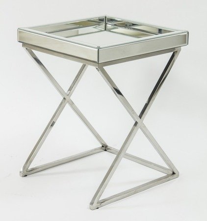 HOLLYWOOD stolik glamour z lustrzaną tacą, wys. 51 cm