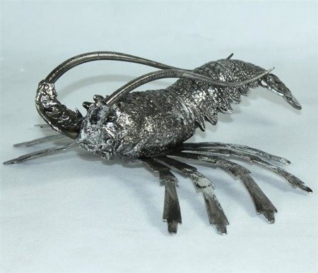 HOMAR figurka, dekoracja srebrna, 29x25x12 cm