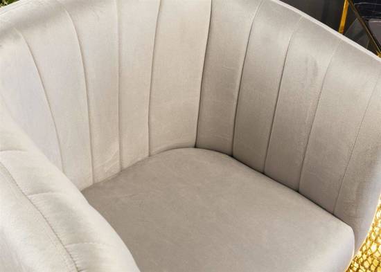 HUG fotel tapicerowany biały na czarnych nogach, wys. 76 cm