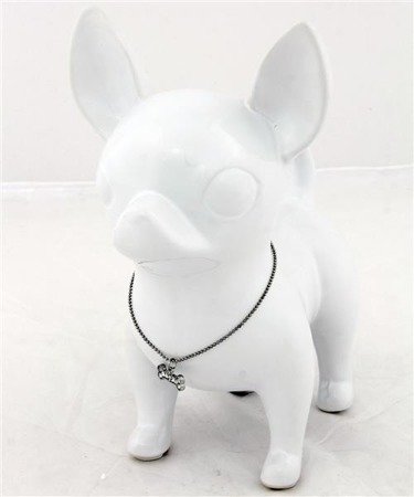 HUND skarbonka biała chihuahua, pies, 19x14x23 cm