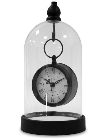 ILLUSION zegar w szklanej kapsule, wys. 26 cm
