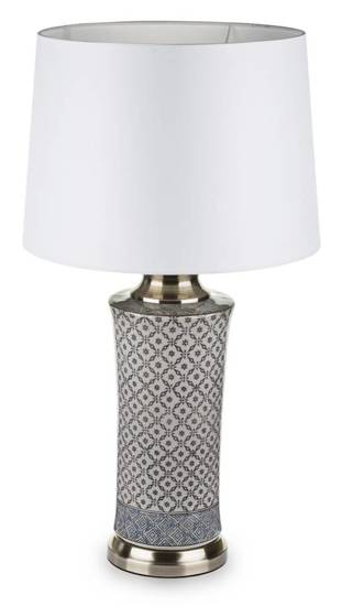 IMINA lampa z białym kloszem, wys. 73 cm