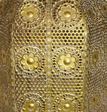 INDIA GOLD lampion ażurowy złoty, wys. 26 cm