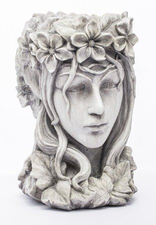 IRMINA osłonka głowa kobiety z kwiatami, wys. 38 cm