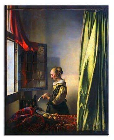 JAN VERMEER - CZYTAJĄCA LIST obraz, 40x50 cm
