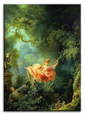 JEAN HONORE FRAGONARD - HUŚTAWKA obraz, 60x90 cm