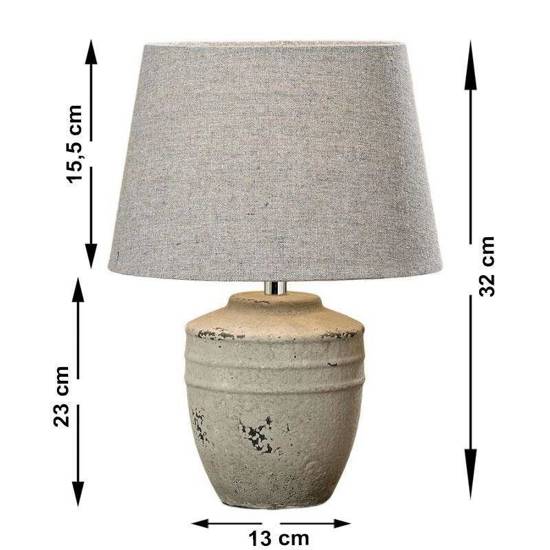 JESSE lampa nocna stołowa w odcieniach szarości, wys. 32 cm