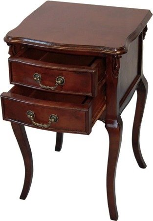 KENNY szafka / stolik na giętych nogach z szufladami, drewno, wys. 64 cm