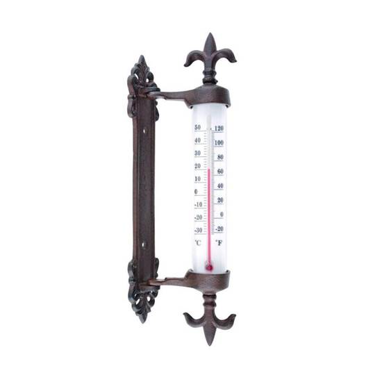 KORDA termometr ścienny żeliwny obrotowy, wys. 30 cm