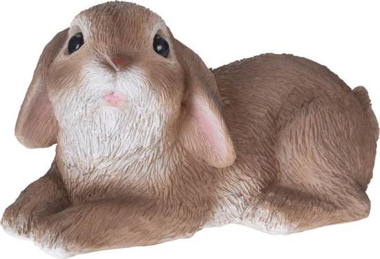 KRÓLIK figurka dekoracyjna brązowy królik, 12x22x11 cm