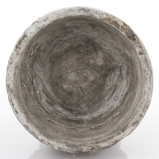 KYA osłonka cementowa typu kielich szara z brązowymi przetarciami, wys. 24 cm,  Ø 25 cm