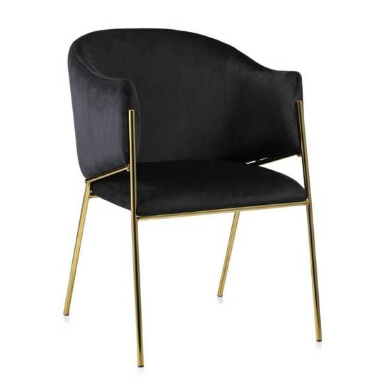 Krzesło Bella black czarne tapicerowane