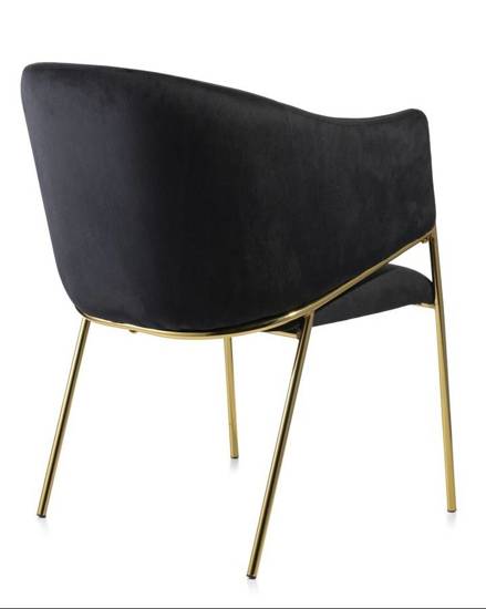 Krzesło Bella black czarne tapicerowane