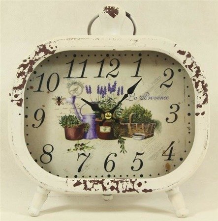LA PROVENCE zegar vintage postarzany, 21x20 cm
