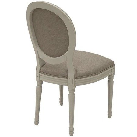 LADY krzesło biało-beżowe prowansalskie / rustykalne drewniane tapicerowane