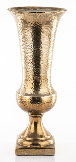 LANGO wysoki wazon złoty młotkowany, wys. 50 cm