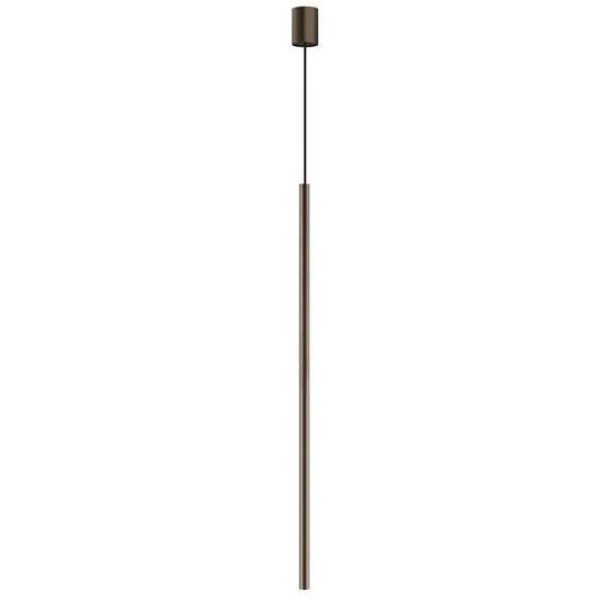 LASSE lampa wisząca wąska brązowa podłużna tuba, wys. 100 cm