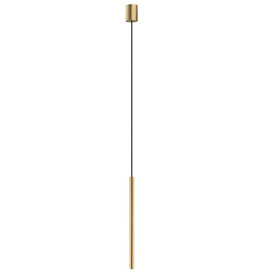 LASSE lampa wisząca złota wąska podłużna tuba, wys. 49 cm
