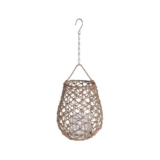 LATVIA lampion wiszący pleciony w stylu boho, wys. 29 cm