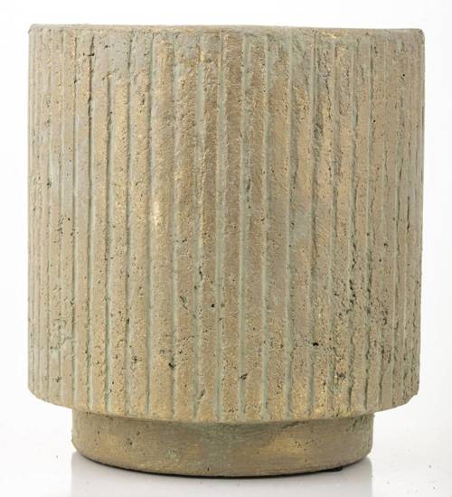 LILIANA osłonka cementowa ze złotą poświatą, wys. 21 cm