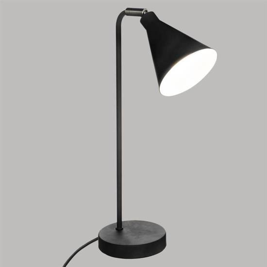 LINN lampka biurkowa czarna z regulowanym abażurem, wys. 46 cm