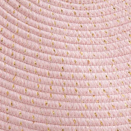 LODIES okrągły dywan z frędzlami w kolorze różowym, Ø 90 cm