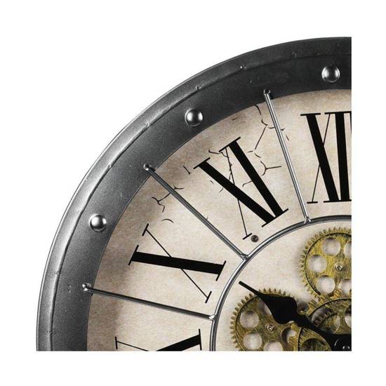 LOLA zegar ścienny ruchome koła zębate, Ø 57 cm
