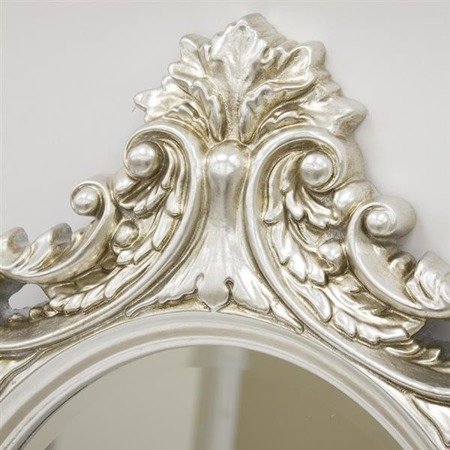 LOREN lustro srebrne barokowe, 85x62 cm, tafla 48x38 cm