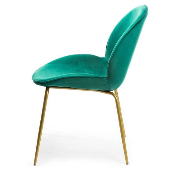 LORI krzesło tapicerowane w odcieniu koloru zielonego, wys. 83 cm