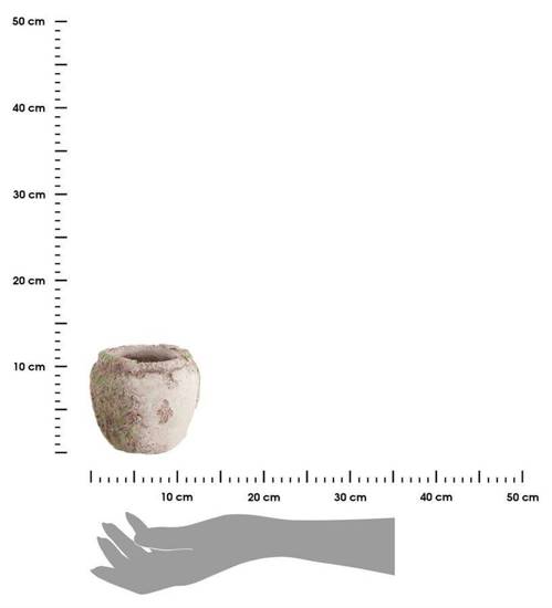 LOYD donica cementowa z imitacją mchu, wys. 11 cm