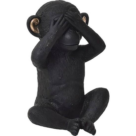MAŁPKA OLIVER ozdobna figurka małpka zakrywająca oczy, wys. 17 cm