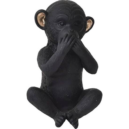 MAŁPKA OLIVER ozdobna figurka małpka zakrywająca usta, wys. 17 cm