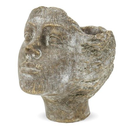 MARIA osłonka w kształcie głowy kobiety w kolorze złotego brązu, wys. 18 cm