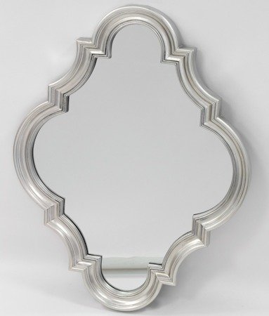 MAROCCO lustro srebrne motyw koniczyny marokańskiej, 102x79 cm