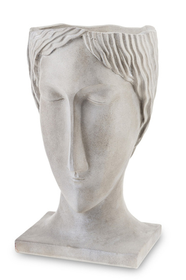 MARYLA osłonka minimalistyczna ludzka twarz szara, wys. 35 cm