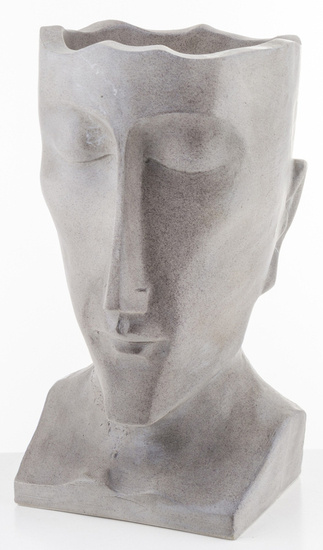 MAURYCY osłonka minimalistyczna ludzka twarz szara, wys. 34 cm