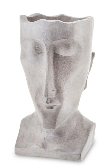 MAURYCY osłonka minimalistyczna ludzka twarz szara, wys. 34 cm