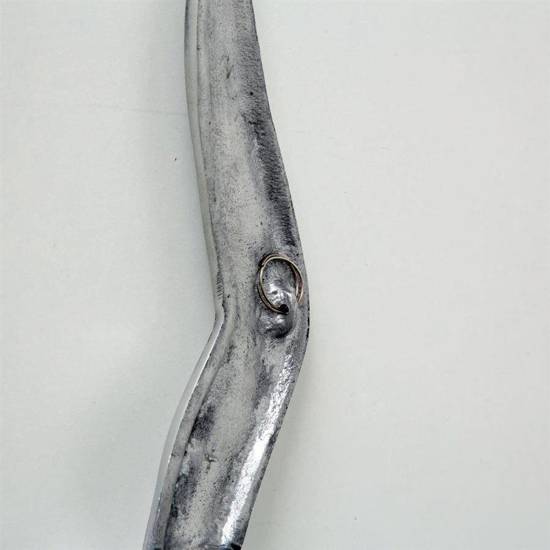 MEWA ozdoba ścienna aluminiowa srebrna, 36x14 cm