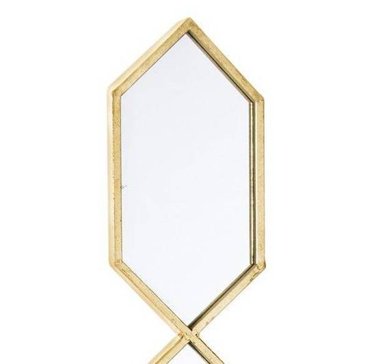 MOHL lustro podłużne składające się z czterech sześcioboków w złotych metalowych ramach, wys. 147 cm