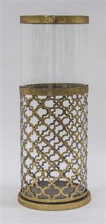 MOROCCAN świecznik złoty koniczyna marokańska, wys. 42 cm