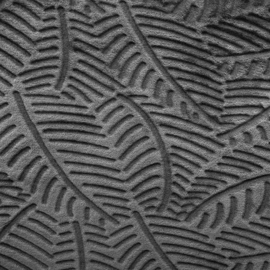 MUDYNA koc z motywem liści palmy szary, 220x240 cm