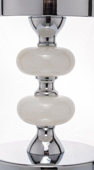 NICETA świecznik srebrny z ozdobnymi kamieniami, wys. 31 cm