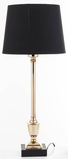 NIUQ lampa na złotej podstawie z czarnym kloszem, wys. 58 cm