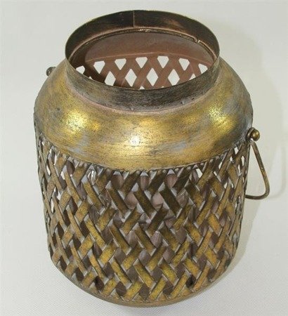PANIER lampion ażurowy złoty, wys. 24 cm