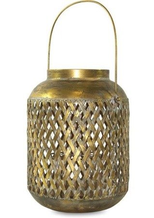 PANIER lampion ażurowy złoty, wys. 30 cm