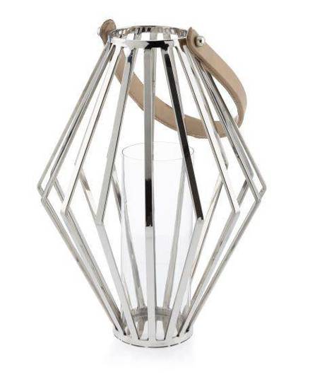 PATIZ lampion geometryczny ze stali nierdzewnej, wys. 41 cm