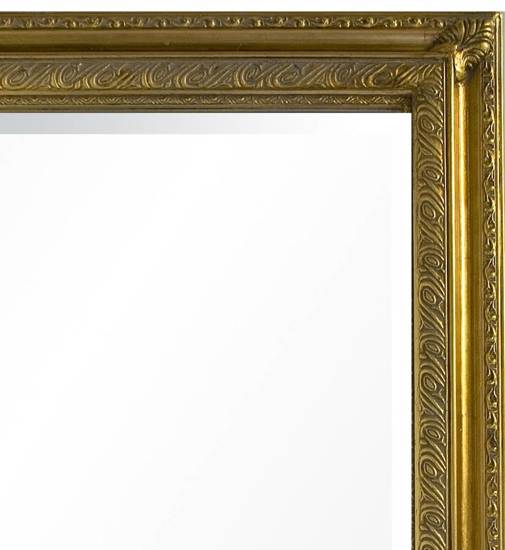 PATRICIA lustro złote w ramie stylizowanej, 55x135 cm, rama 8 cm
