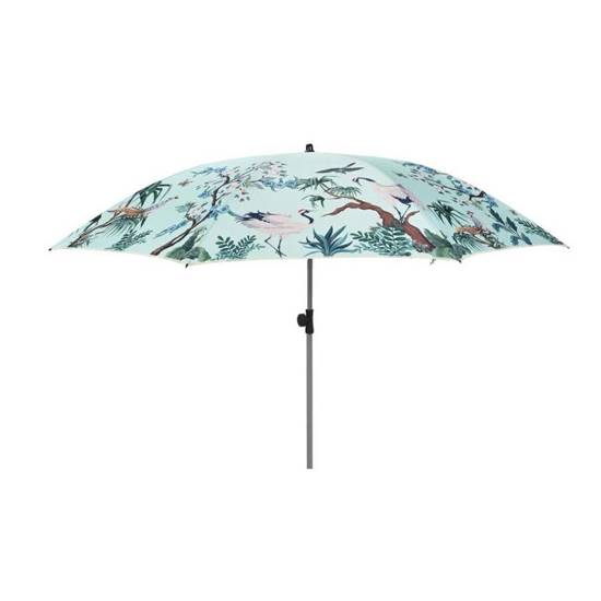 PAW NA BŁĘKITNYM TLE parasol ogrodowy plażowy regulowany z pawiem, Ø 180 cm